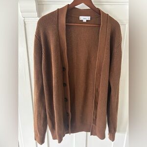 Mango Essentials Brown Knit Cardigan